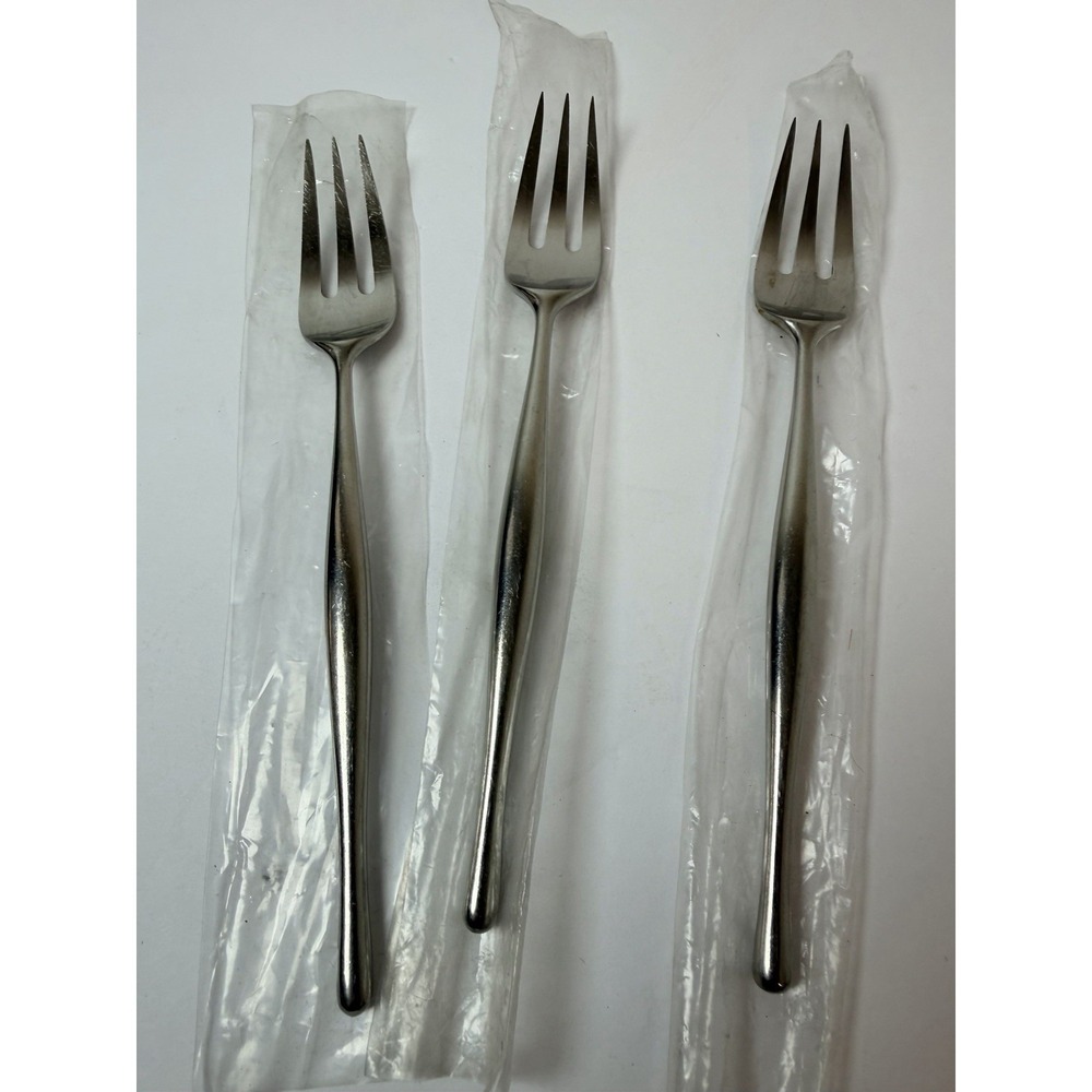 3 Dinner Forks DESIGN 3 Lauffer/Towle 18/8 Satin Stainless Steel Norway #2